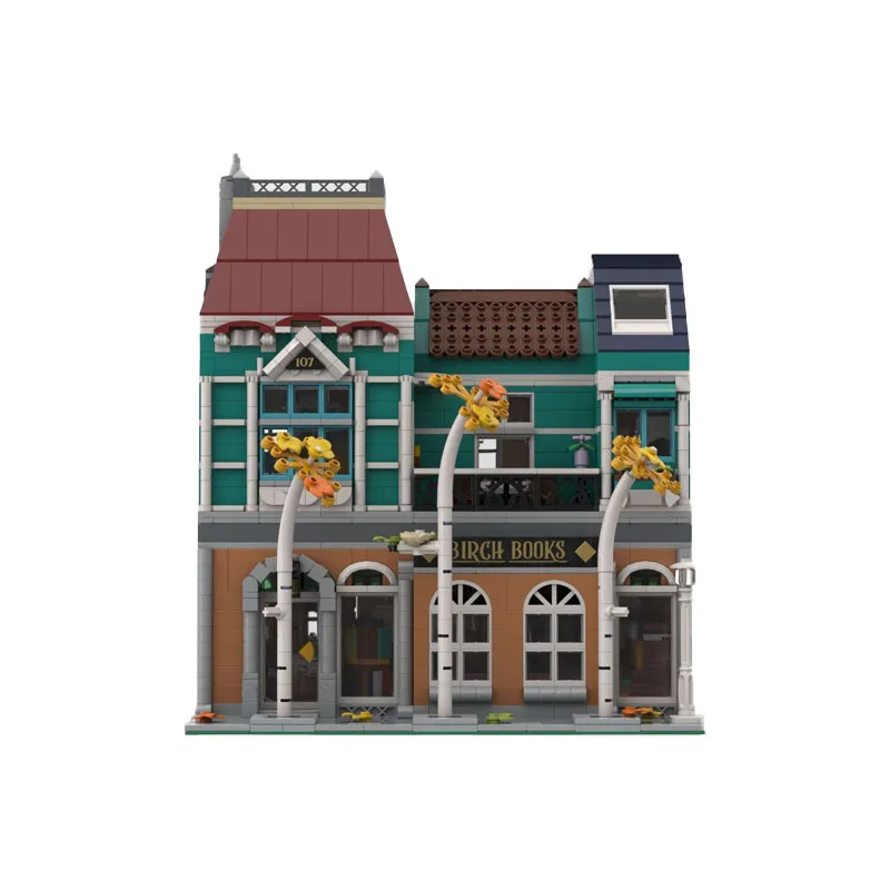 

MOC-57581 New The Birch Bookshop Assembly Building Block Model • 2319 Parts Building Blocks Adult Kids Birthday Custom Toy Gift