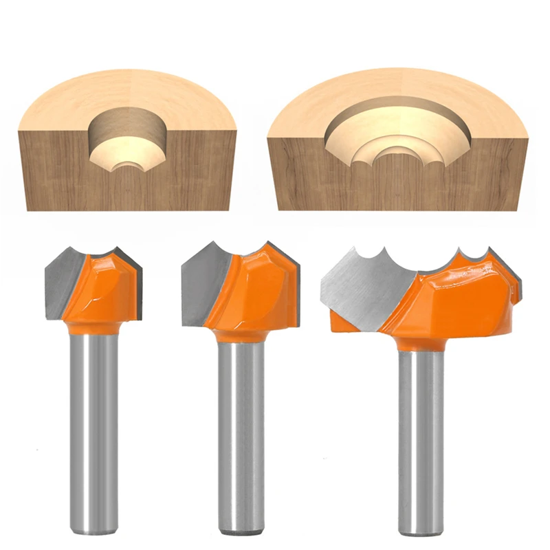 

Double Dragon Ball Bit Router Bit Alloy Carbide Cutters Woodworking Milling CutterTools For Wood Bit Face Mill End Mill New