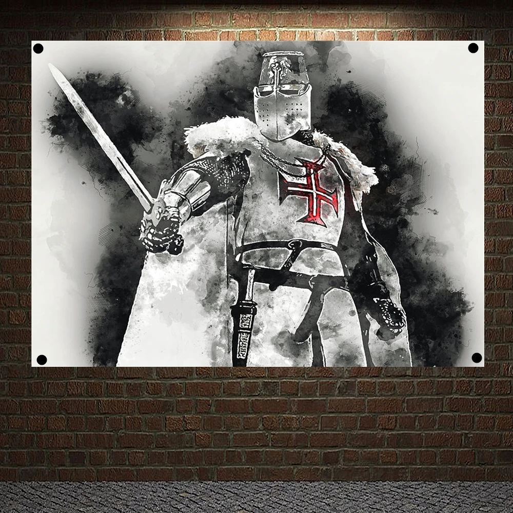 

Knights Templar Posters Wall Art Knights Templar Armor Retro PostersCanvas Painting Home Decor Ornaments Mural Wall Sticker N5