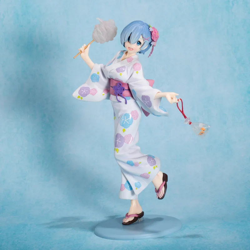 

24cm Anime Figure Re:Life In A Different World From Zero Rem Yukata Ver. Pvc Figure Collectible Model Toy Birthday Gift For Kids