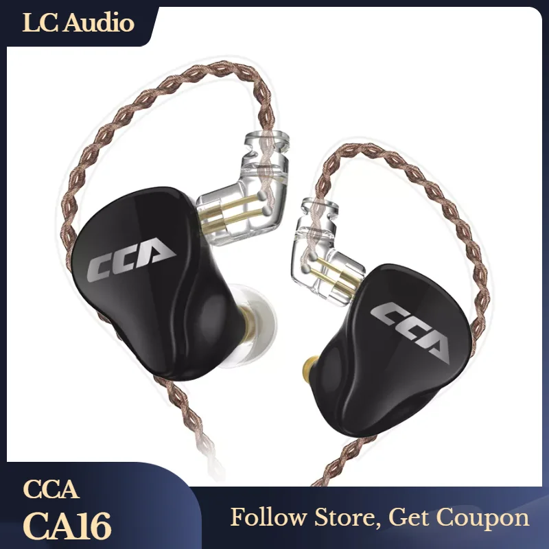 

CCA CA16 1DD+7BA Hybrid In Ear Earphones Monitor Sports Headphones Gaming Headset Wired Earbuds CCA C10PRO CKX KZ ASX ZAX ZSNPRO