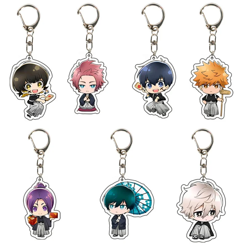 

Anime Blue Lock Isagi Yoichi Cosplay Key Chains Acrylic Cute Figure Chigiri Hyoma Seishiro Nagi Keyrings Bags Keychain Fans Gift