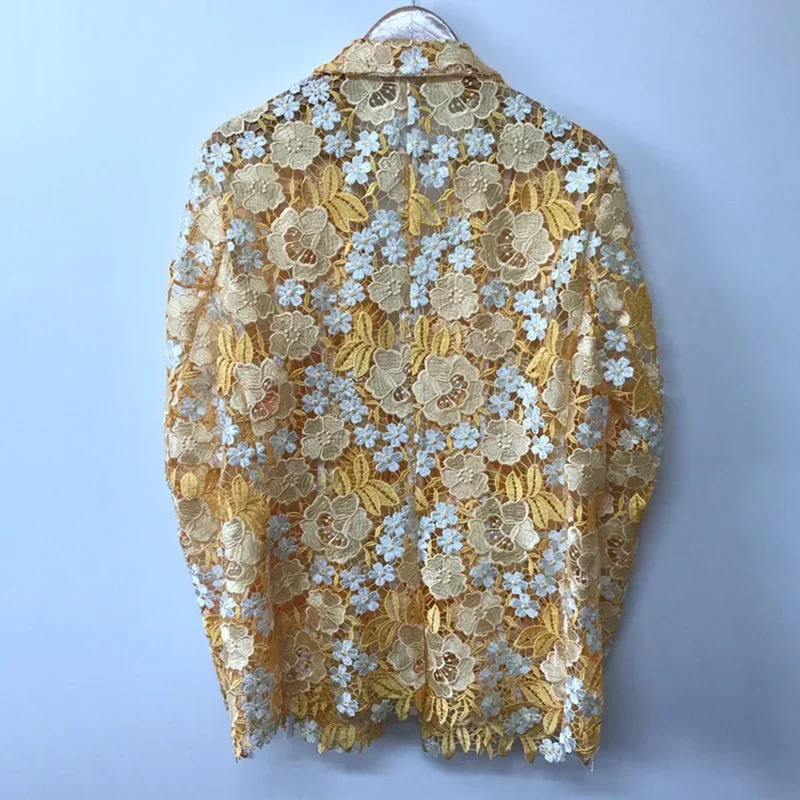 Мужской блейзер с вышивкой однобортный привлекательный для осени 21F3685