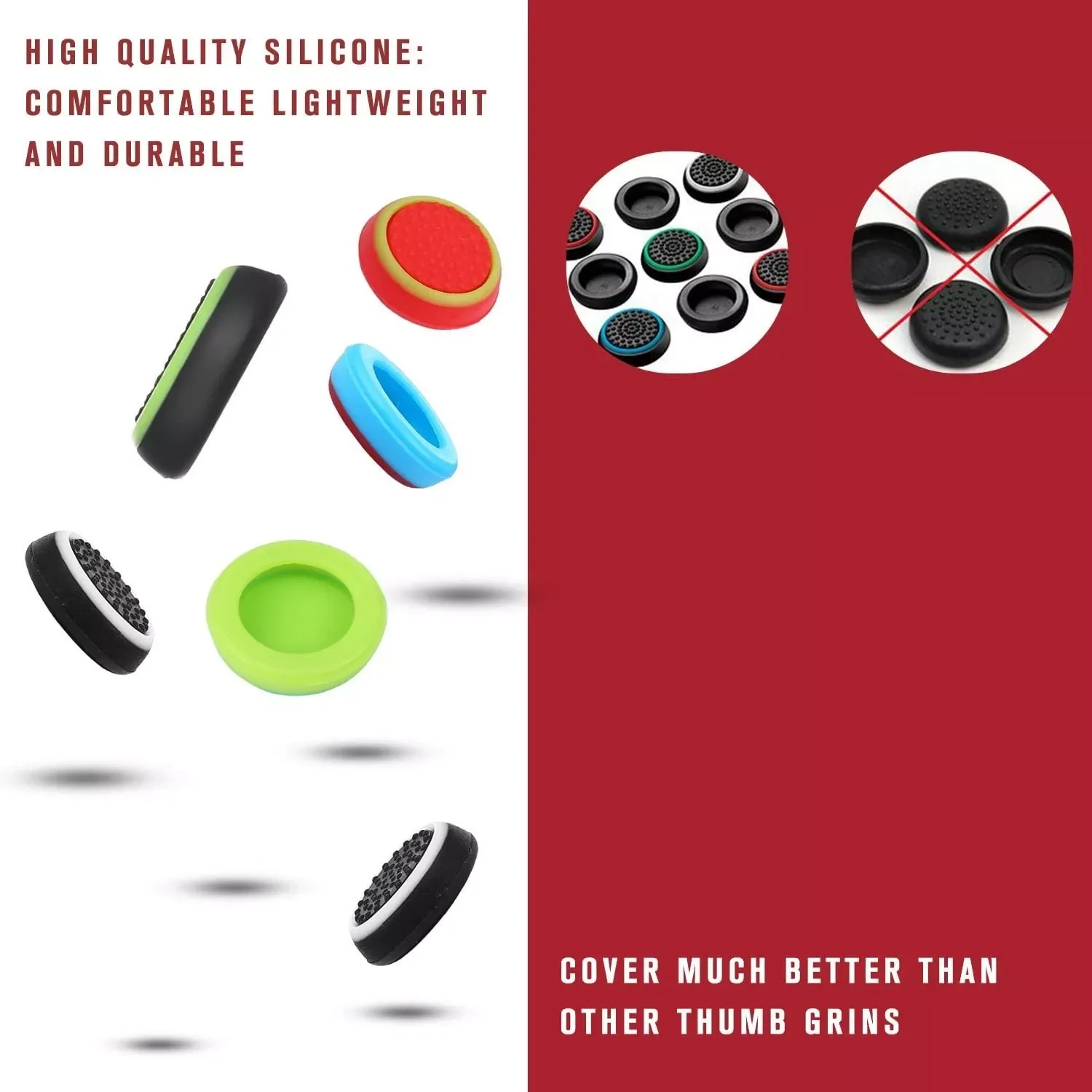 

4pcs Silicone Analog Thumb Stick Grips Cover For PS3 Controller Thumbstick Caps For PS4 Pro Gamepad For Xbox One For Xbox 360