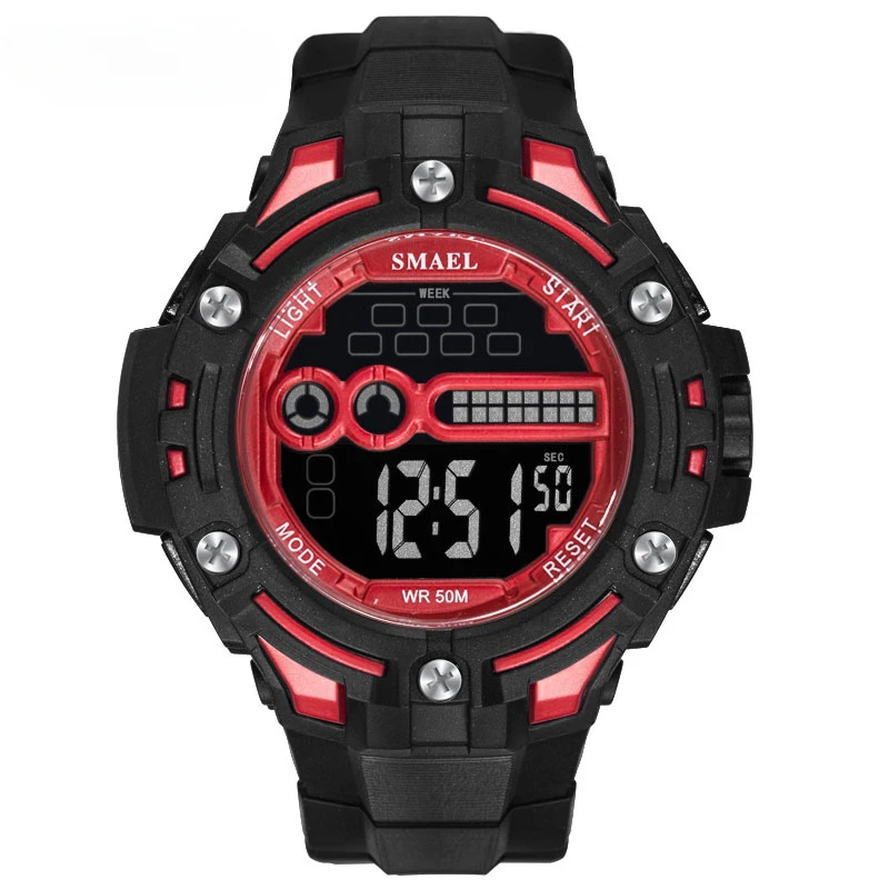 

Digital Wristwatches Waterproof SMAEL Watch Top Brand Stopwatch Montre Men Watches Digital LED 1526 Mens Military Watches Sports