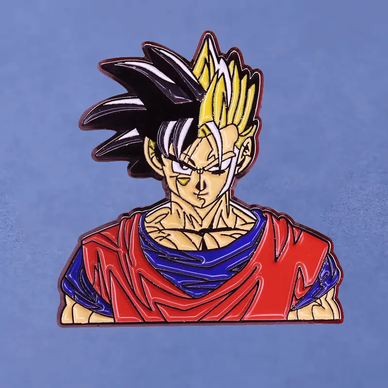 

Japan Anime Dragon Ball Super Saiyan Wukong Lapel Pins Backpack Jeans Enamel Brooch Women Fashion Jewelry Gifts Cartoon Badges