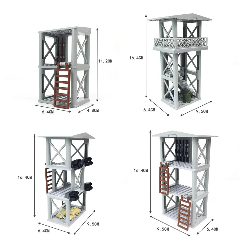 MOC военные образовательные строительные блоки игрушка военное здание военная