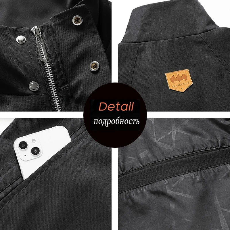 Мужская Повседневная ветровка куртки-бомберы пальто весна-осень однотонная