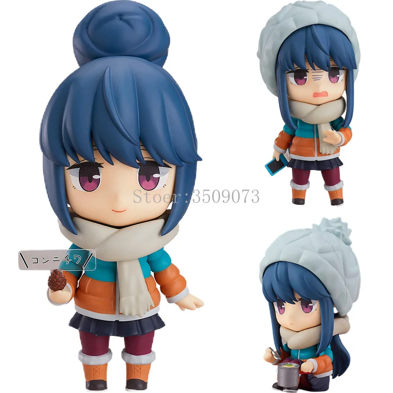 

10cm Max Factory Yuru Camp Anime Figure #981 Rin Shima DX Ver. Action Figure Laid-Back Camp Figurine Collection Model Doll Toys