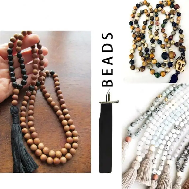 

Beading Knotting Tool Secure Knots Stringing Pearls Scattered Loose Wear Beads Smith Jewelry Rosary Twine Pearl Agate Jade Bodhi