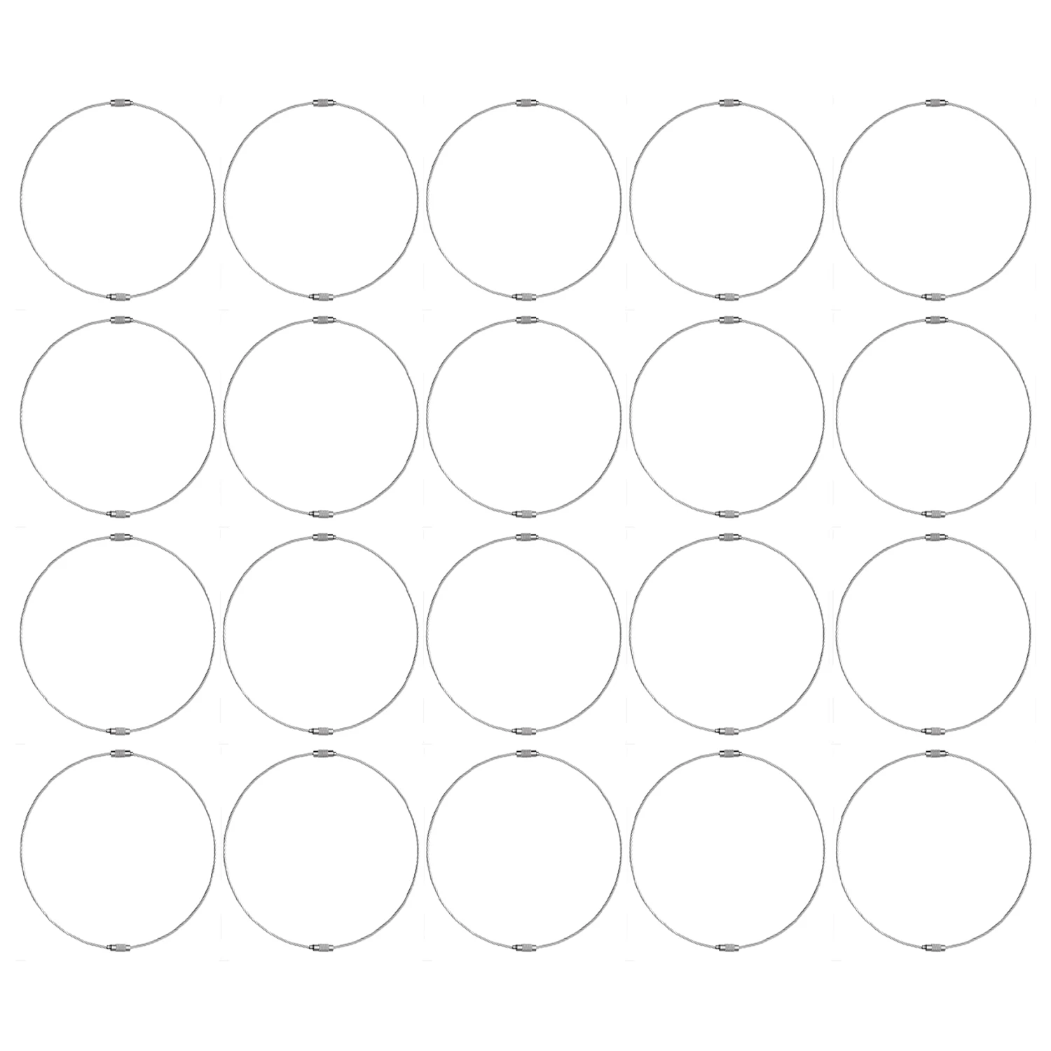 

Кольцо-держатель для ключей из нержавеющей стали, 5 дюймов, 20 шт.