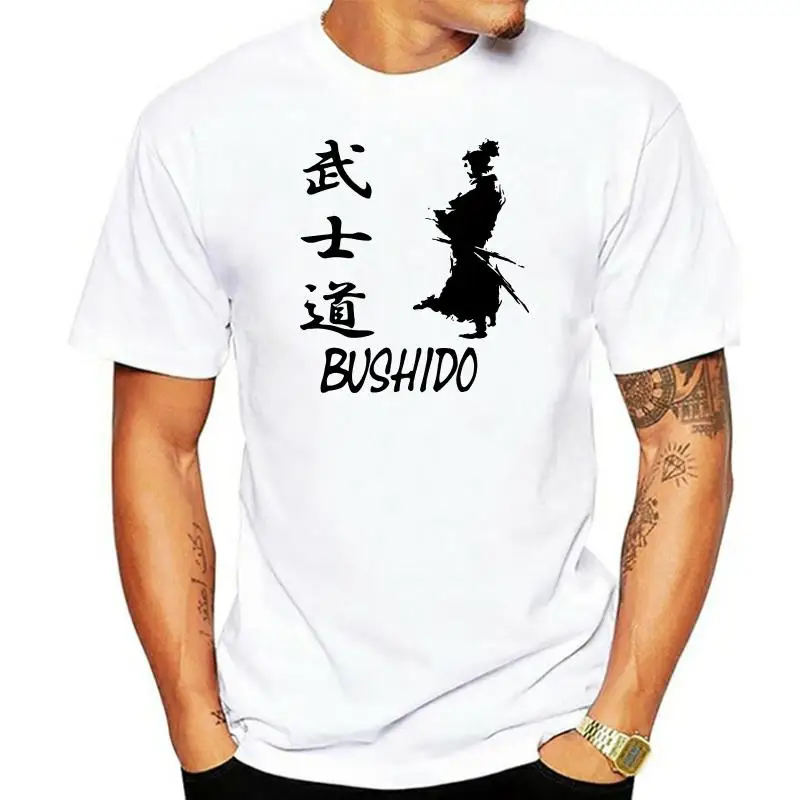 

Bushido Men's T Shirts Japanese Martial Arts Way Of The Samurai Hipster Cotton Fitness Tees Crew Neck T-Shirt Adult