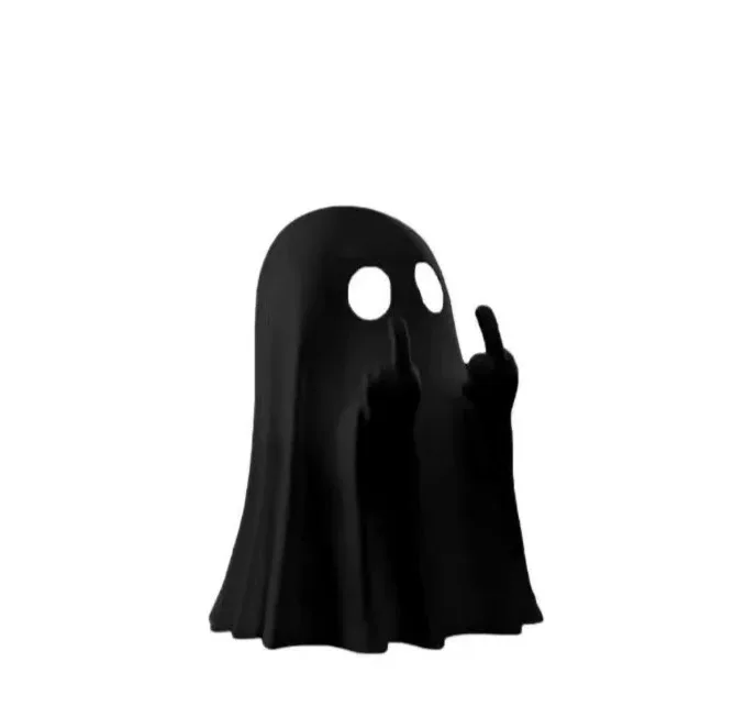 Милая статуэтка призрака на среднем пальце из резины