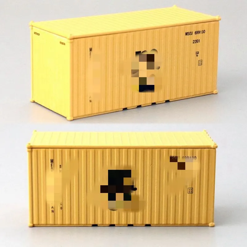 Купить Масштаб 1:60 литая металлическая модель 20-футовый грузовой сухой грузовой контейнер для прицепов железнодорожная миниатюрная Реплика сборн...