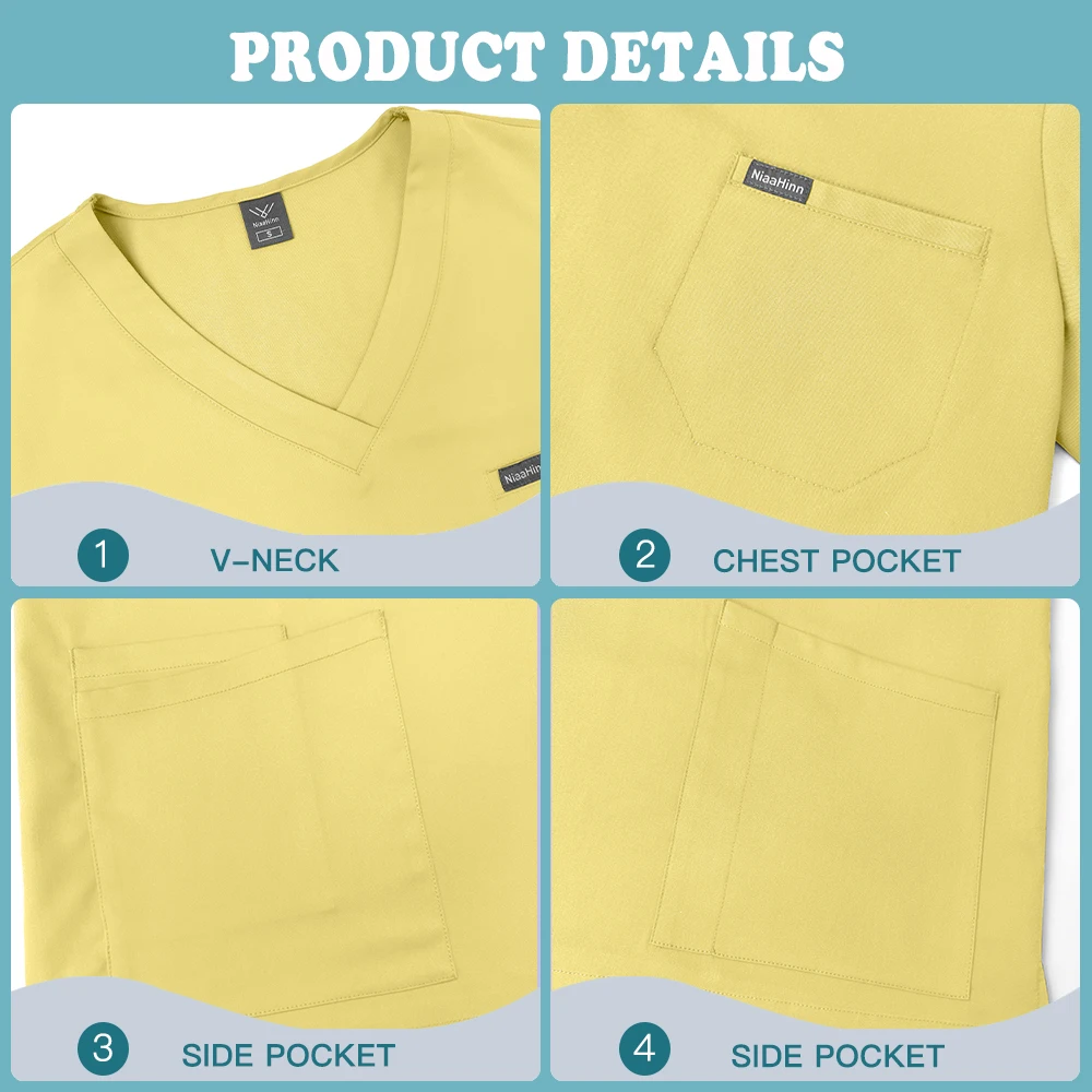 Фото Медицинский хирургический костюм с индивидуальным логотипом, униформа для врачей, приталенный крой, рабочая одежда для косметологов, стоматологов, анестезиологов, женская. №5
