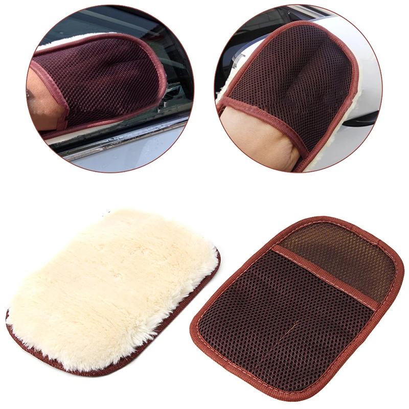 

Faux Wool Soft Car Wash Glove Cleaning Brush Auto Moto Glass Washer Brushes Tool Y9RC
