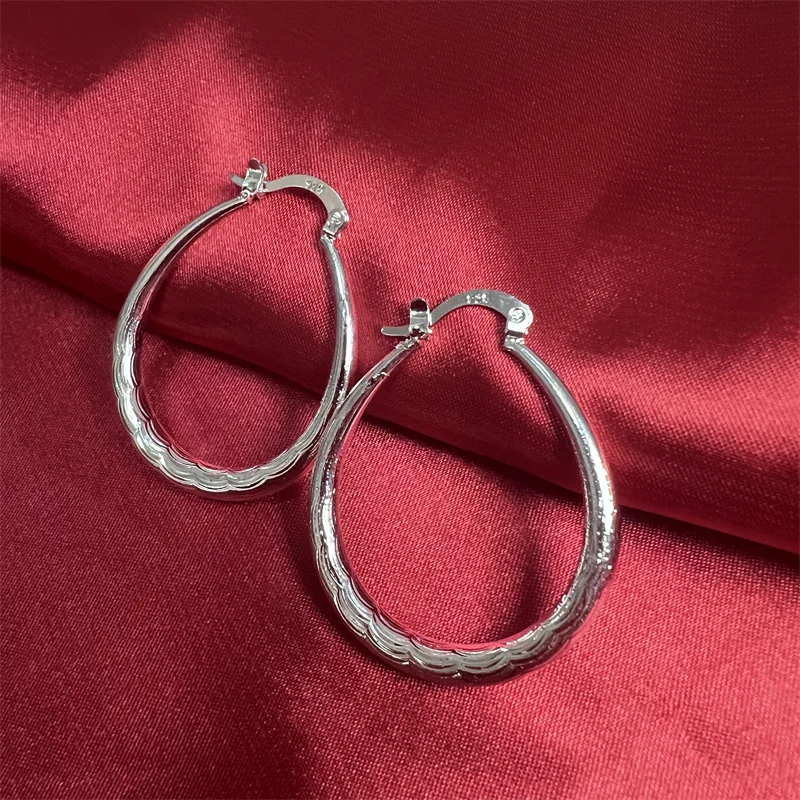 

925 Sterling Silver Earrings For Lady Women Wedding Gift Lady Hot Fashion Jewelry High Quality Factory Price