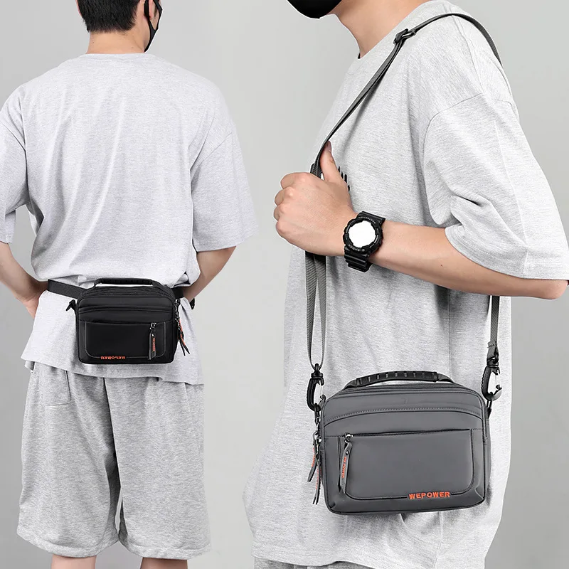 New leisure men's messenger bag waterproof outdoor single-shoulder bag multi-functional travel fanny pack pannier bag