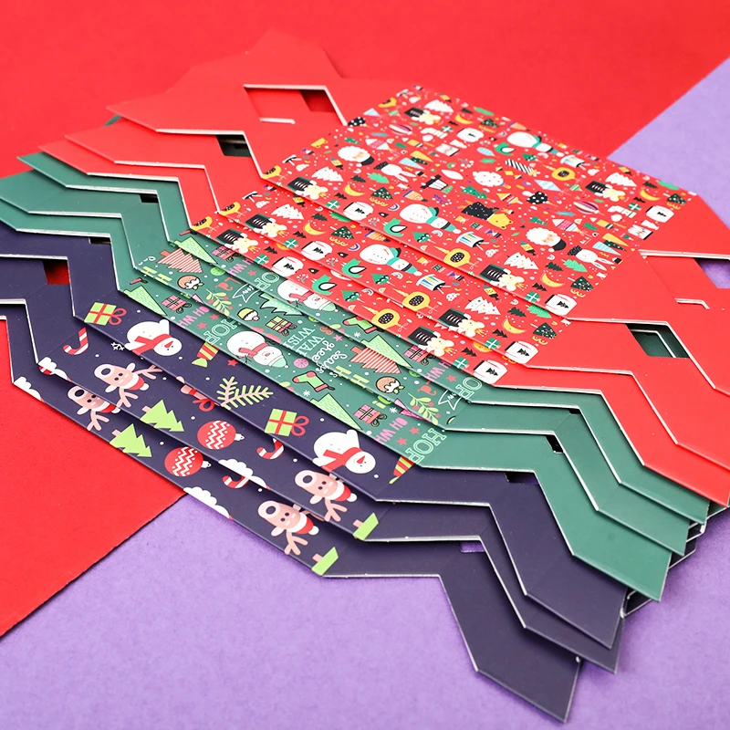 3 Colors Red Green Purple Christmas Party Candy Boxes Cute Snowman Santa Packaging Xmas Cracker New Year Decor