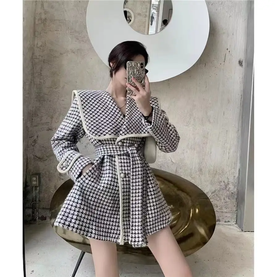 

Осень-зима 2023 Новое Женское шерстяное пальто уличная теплая туника тренчкот зимнее пальто для женщин пальто и куртки для женщин