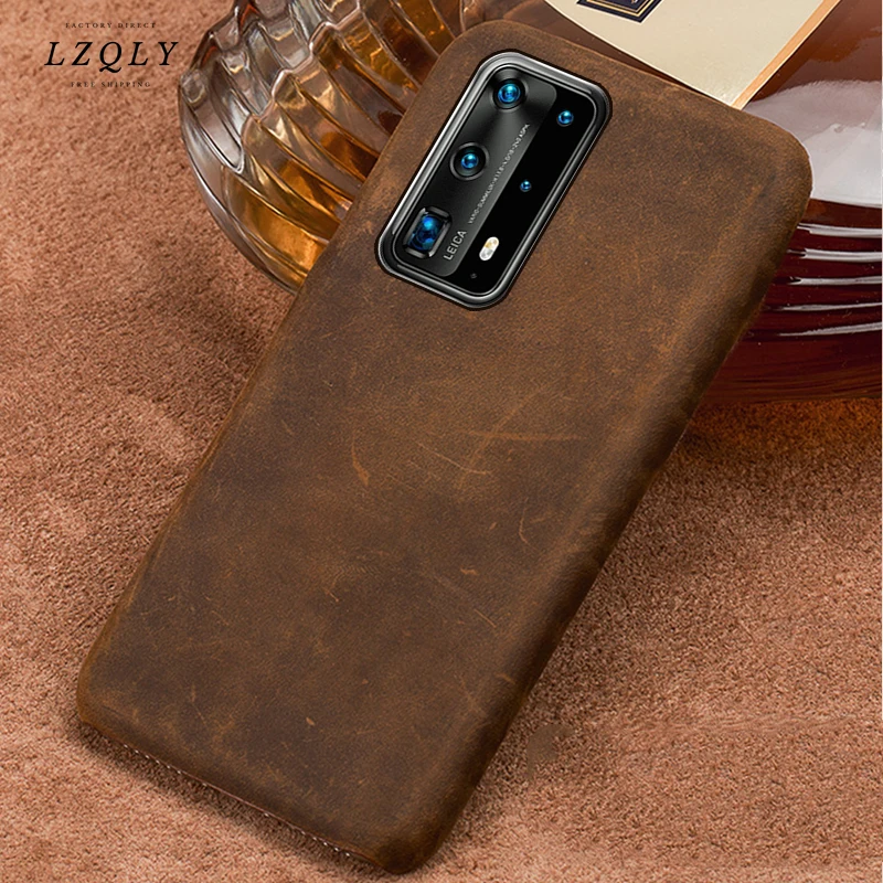 

Genuine Leather Case for Huawei P40 Pro P30 Lite P20 Mate 30 20 Original Leather Cover for Honor 30 20 Lite V30 9x 8x V20 Fundas