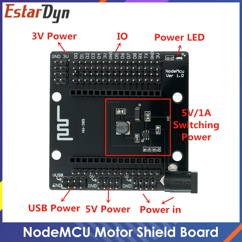 

NodeMcu Node MCU Base ESP8266 Testing DIY Breadboard Basics Tester suitable for NodeMcu