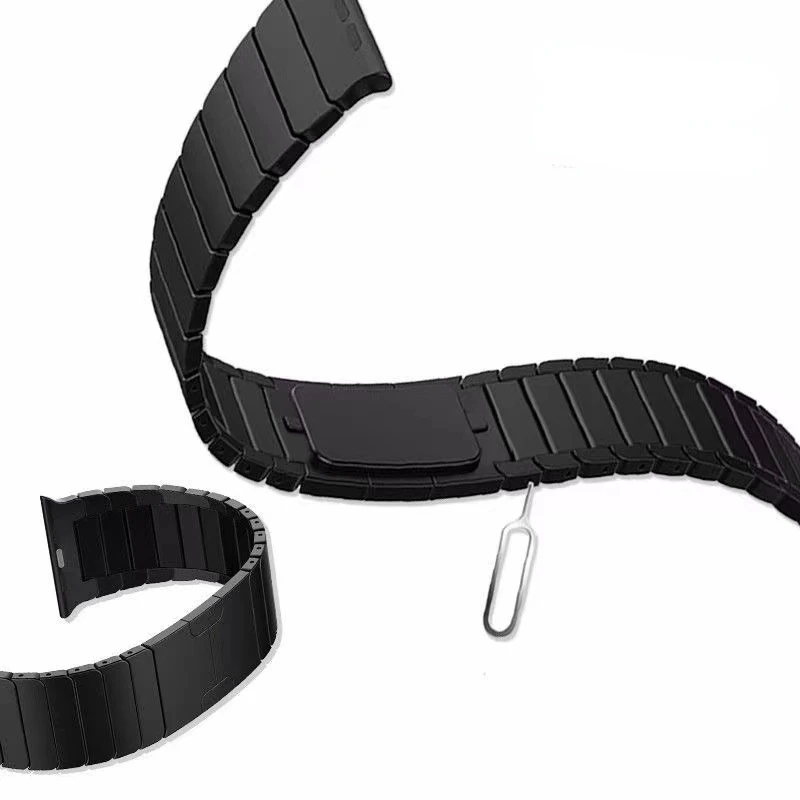 Metal Link Bracelet Strap For Apple watch 49mm 45mm 41mm 44mm 40mm 42mm 38mm Metal Wristband For iWatch Series UItra7 6 5 4 3 SE