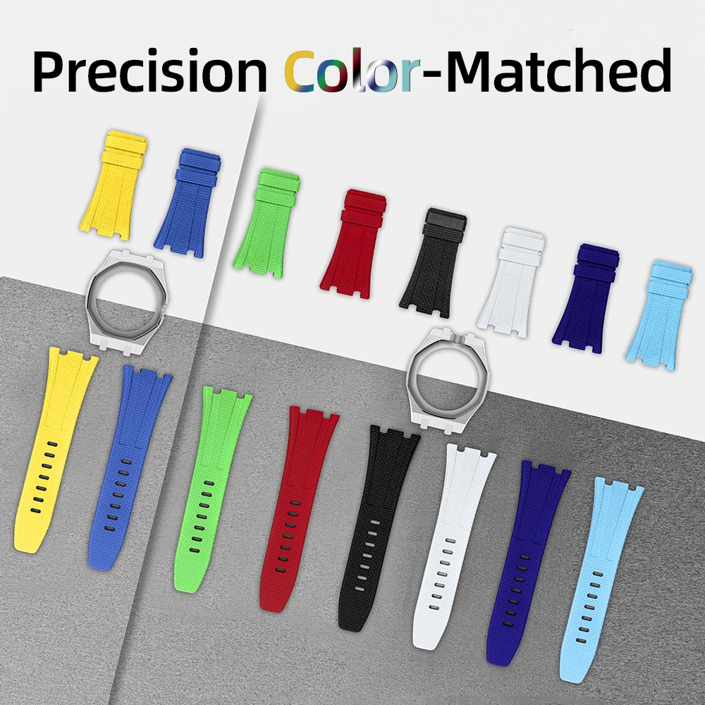 Корпус из углеродного волокна + ремешок из фторкаучука для Swatch x AP Royal Pop Pocketwatch, комплект для преобразования карманных часов в наручные для Audemar Piguet Oak. (art.: 3920dd35677aa) - 3920dd35677aa