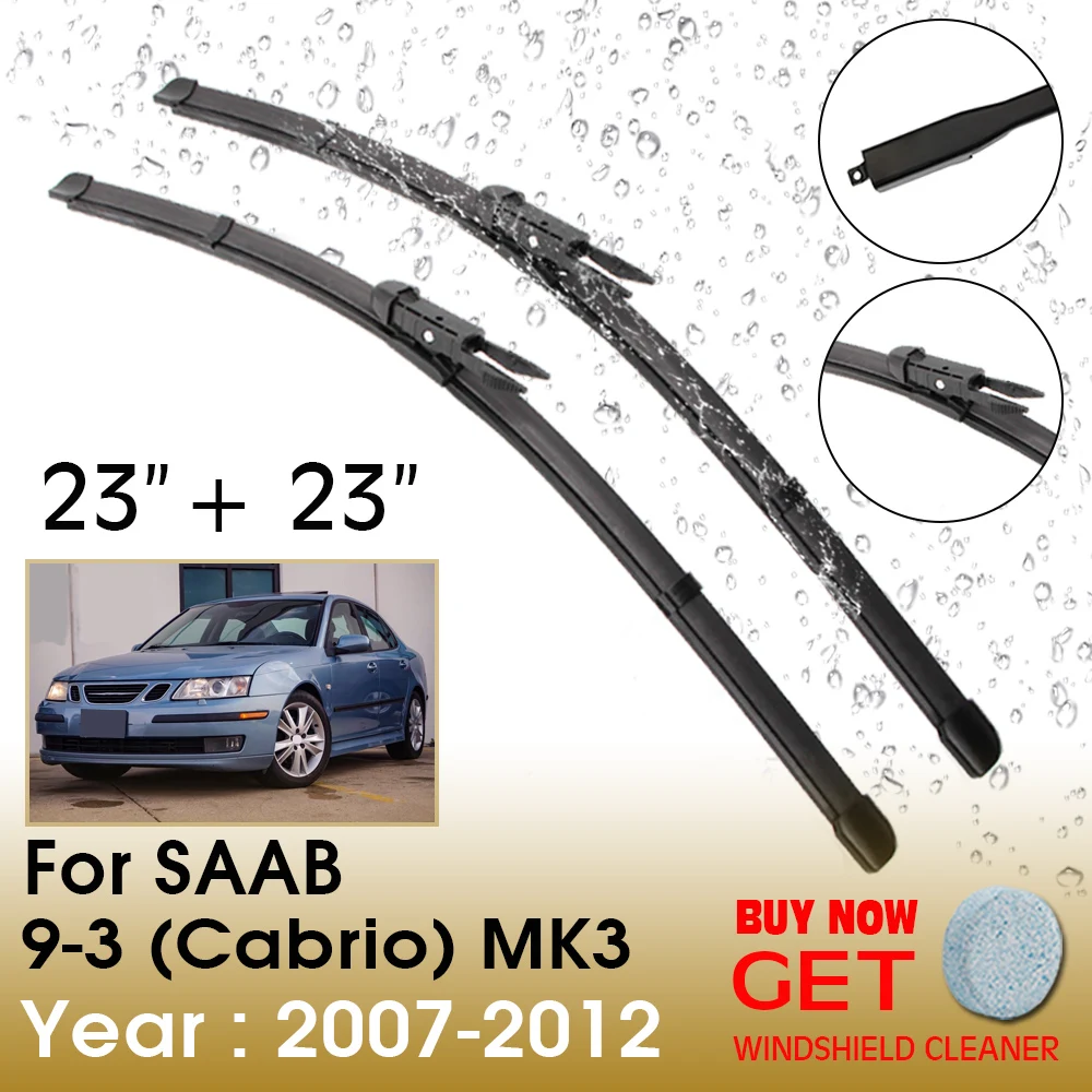 

Car Wiper Blade For SAAB 9-3 (Cabrio) MK3 23"+23" 2007-2012 Front Window Washer Windscreen Windshield Wipers Blades Accessories
