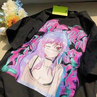 y2k anime women t shirt loose casual tees short sleeved hip hop harajuku tops women clothing fairy streetwear grunge