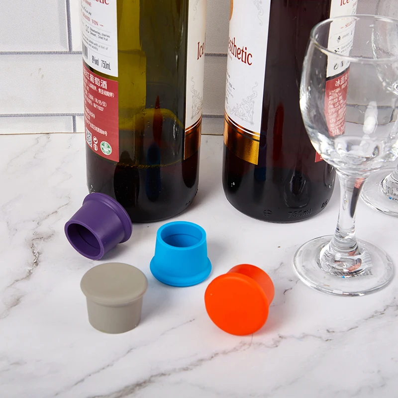 

6Pcs wine cap Silicone wine caps for bottles Replace bottle stoppers Wine Gifts-Wine Stopper seal Reusable Bottle Caps