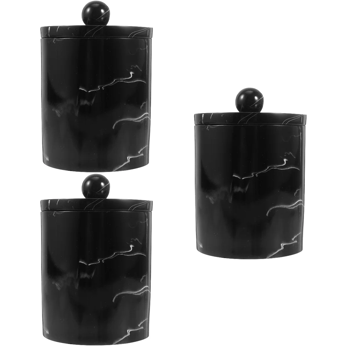 

Cotton Box Holder Storage Jar Toothpick Swab Organizer Makeupdispenserbottle Container Resin Case Vanity Tip Orgnizer Bathroom