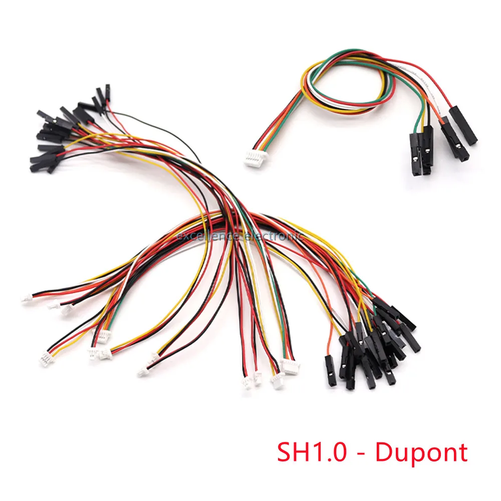 

5 шт. SH1.0 к линии Dupont электронный провод-2P/3P/4P/5P/6/8/9/10-контактный к 2,54 мм разъем Dupont женский провод цветной кабель