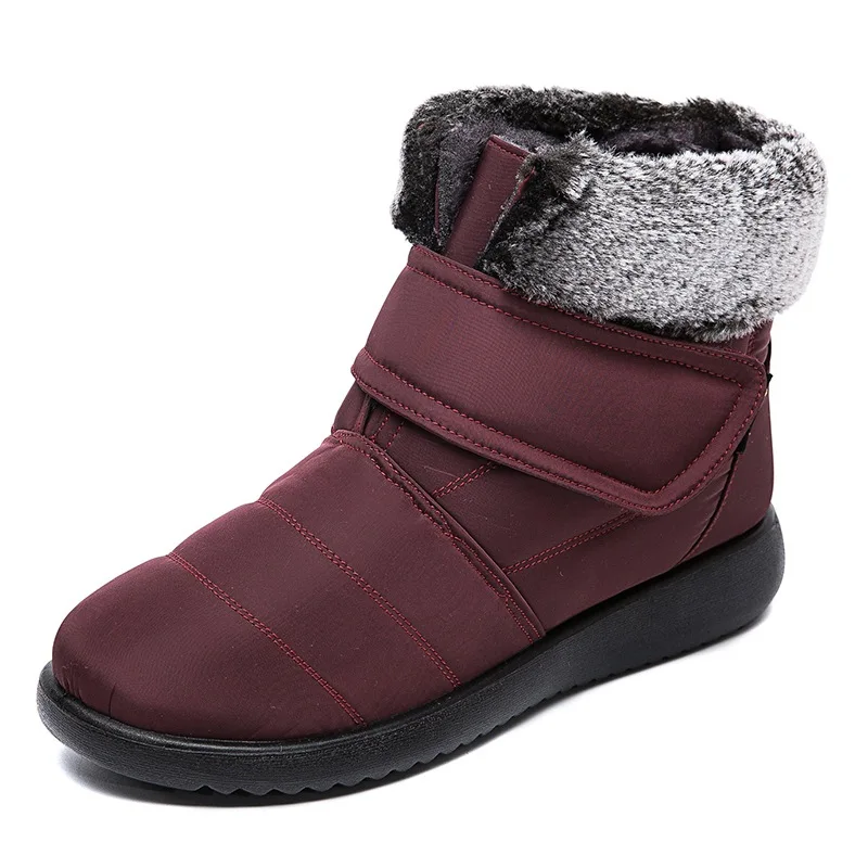 2022 New Snow Boots Women Winter Fashion Flock Short Boots Women Plus Velvet Warm Cotton Shoes for Woman Plus Size Boots Ladies