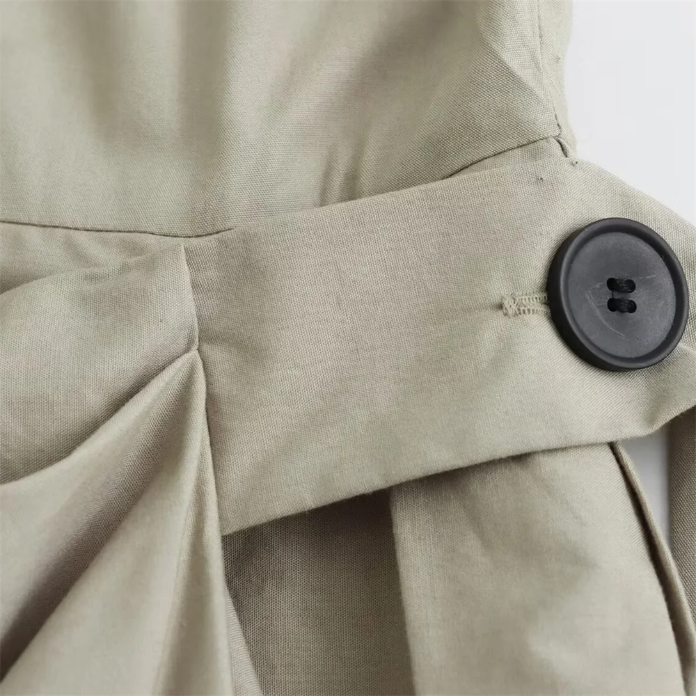 Женское платье с драпировкой Zarb длинное миди без рукавов круглым вырезом и