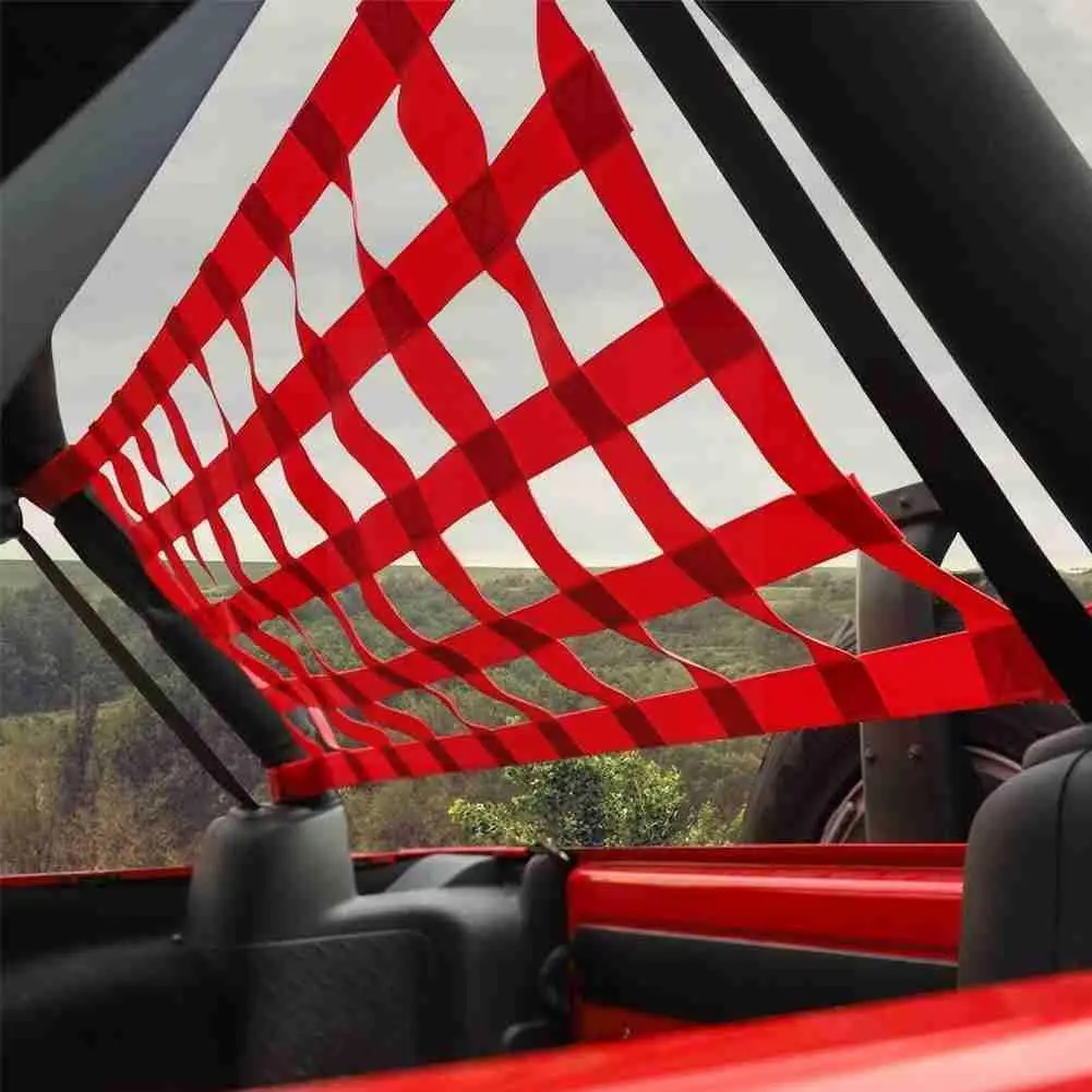 

Multifunction Retrofit Mesh Cargo Auto Car Roof Storage Net Tail Box Net Net Accessories For Tj Jk 07-18 A8n5