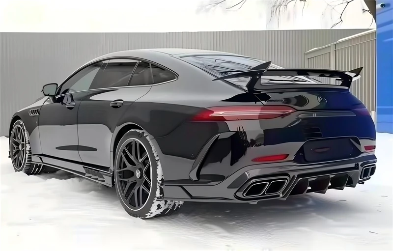 Фото Для GT43 GT50 GT53 GT63: Задний спойлер из настоящего карбона, накладка на багажник, аксессуары для тюнинга автомобиля, комплект для декоративной модификации №2