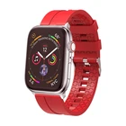 Силиконовый ремешок для Apple Watch band 44 мм 40 мм iWatch 38 мм 42 мм, браслет для смарт-часов Apple Watch 6 SE 5 4 3, аксессуары