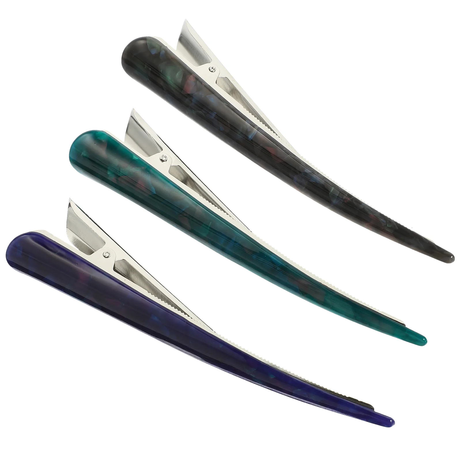 

3 Pcs Hair Accessory Women Clip Thin Horn Large Clips Girls Acrylic Accessories Hairpin Miss