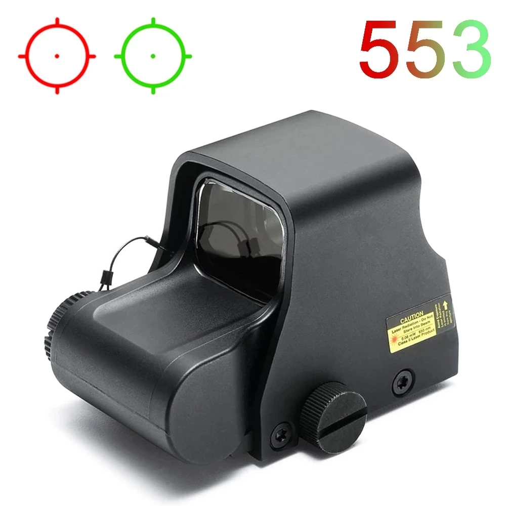 

Tactical Red Dot Rifle Scope Hunting Holographic Reflex Sight 553 Black Brigthness Adjustable Fits 20mm Picatinny Rail Mount