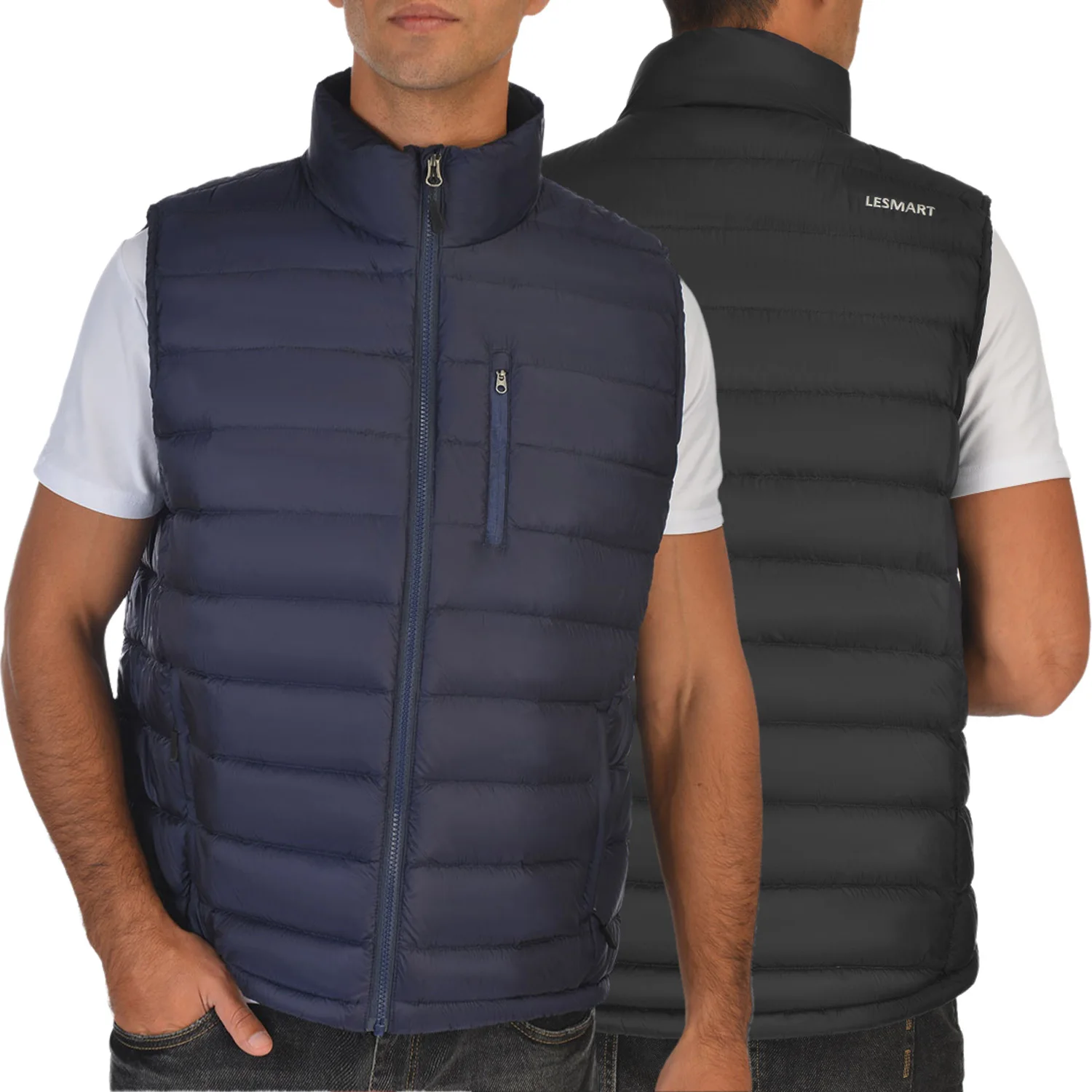 Зимние мужские жилет на утином пуху лесмарт светильник дутая куртка Пальто без