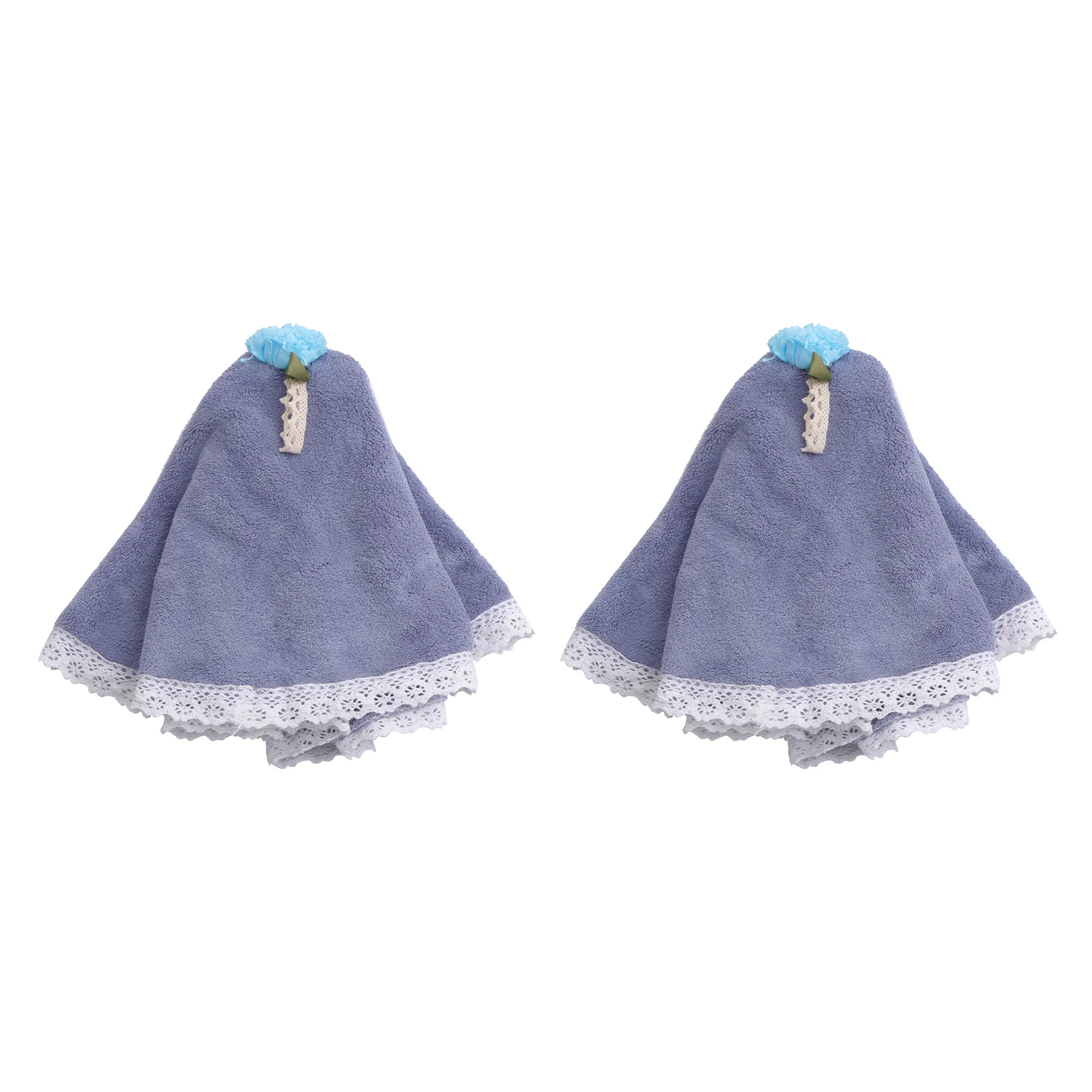 

2pcs Hand Towels Water Absorbent Coral Fleece Small Towels for Kitchen
