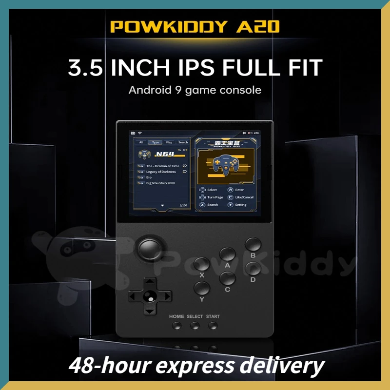 

Оригинальная портативная игровая консоль POWKIDDY A20 в стиле ретро, 2022 дюйма, IPS HD, видео, портативные классические Карманные игровые плееры, Android...