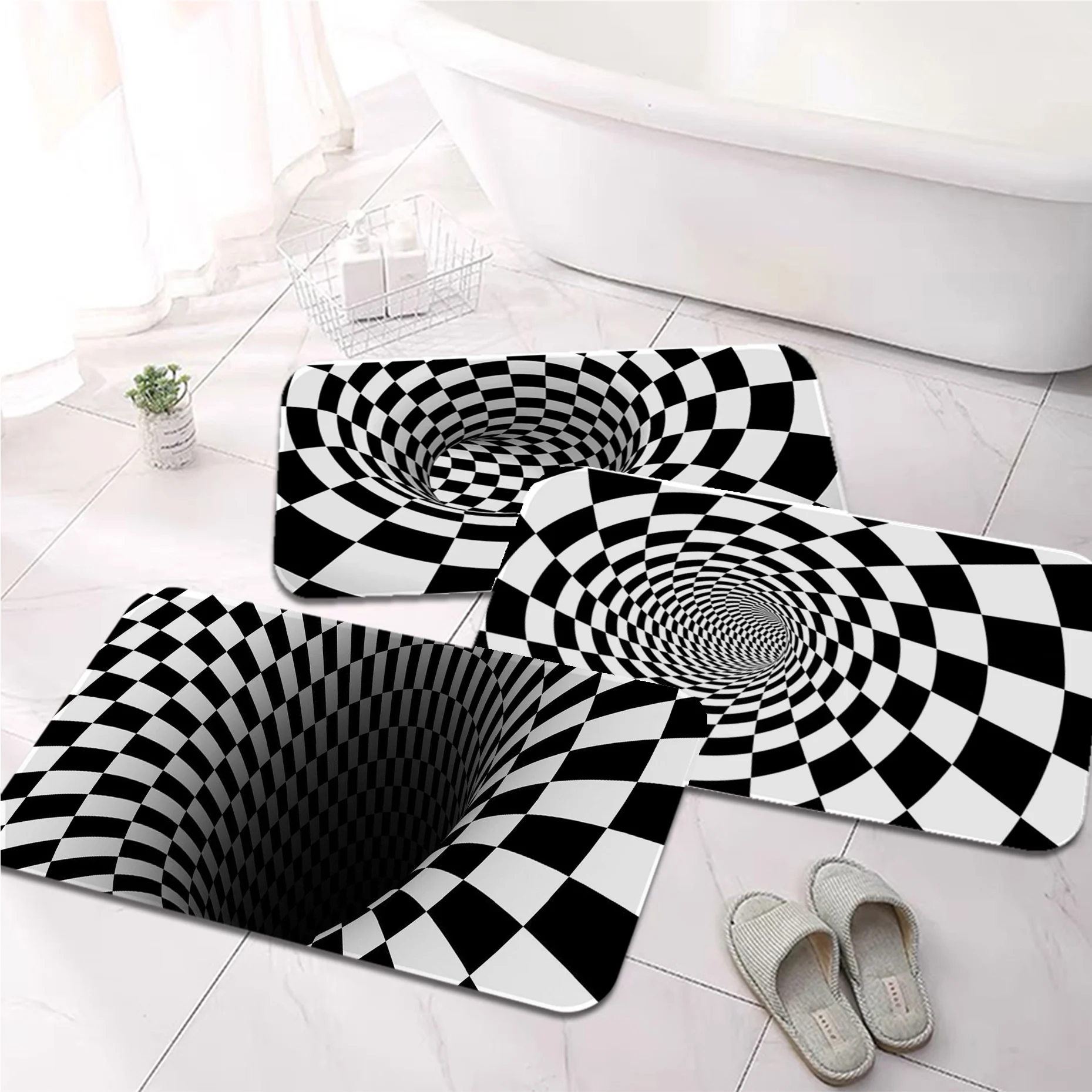 

Dream Indian Geometric Spinning Mandala Floor Carpet Nordic Style Bedroom Living Room Doormat Home Balcony Anti-Slip Welcome Rug