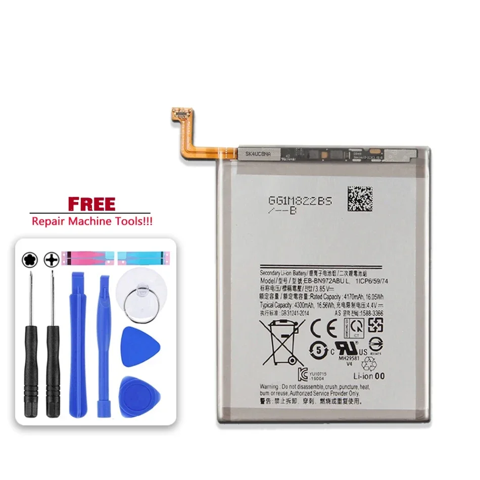 EB-BN972ABU Аккумулятор 4300 мАч для Samsung Galaxy Note 10+ 10 Plus SM-N975F SM-N975DS Аккумуляторы телефонов