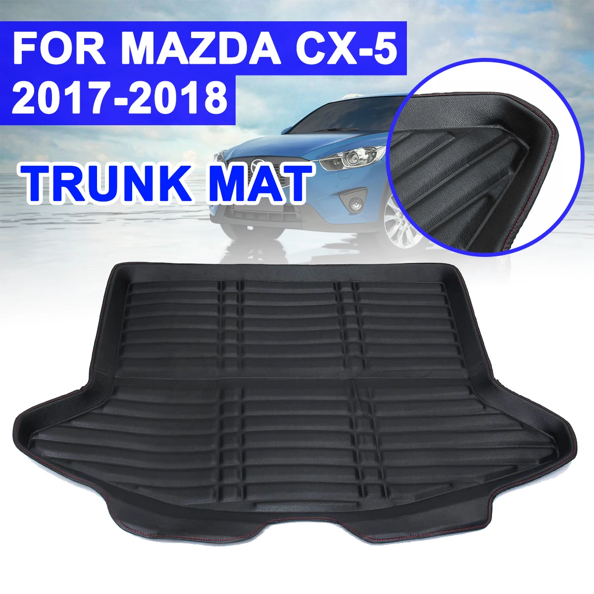 

Коврик для багажника, подкладка для заднего багажника, грузовой пол для Mazda CX-5 CX5 2017 2018, поднос, коврик для грязи, защита от ударов, автомобиль...