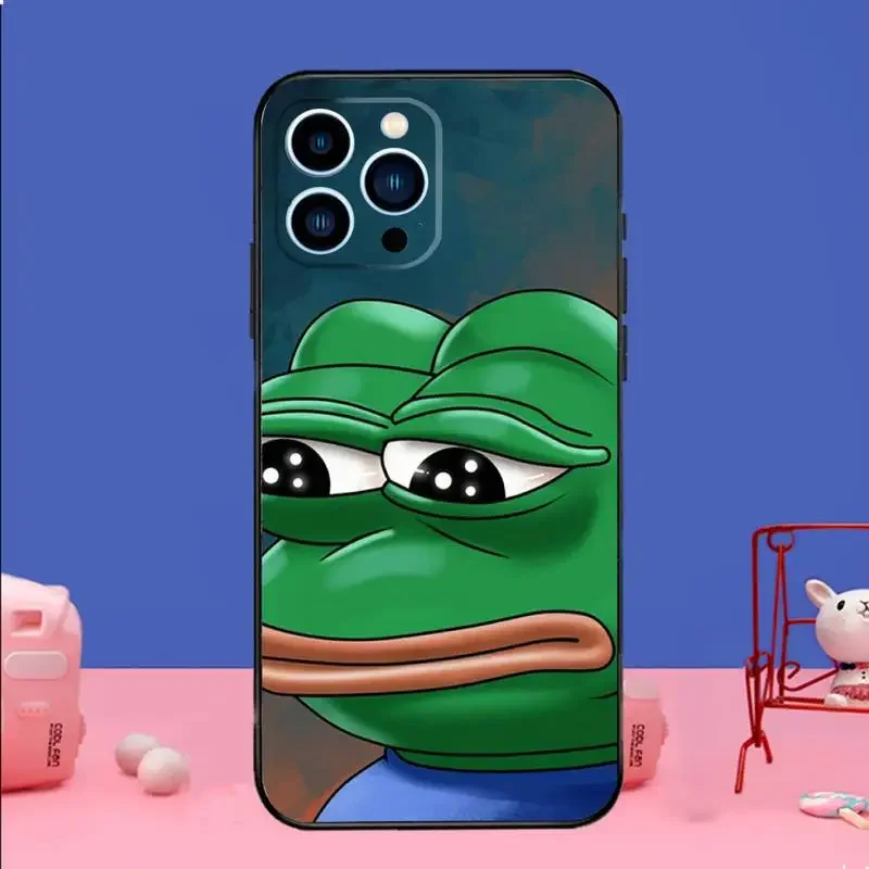 Чехол P-Pepe для телефона с забавной лягушкой iPhone 15 14 13 12 11 Pro Max Xs Xr X 7 8 Plus Mini