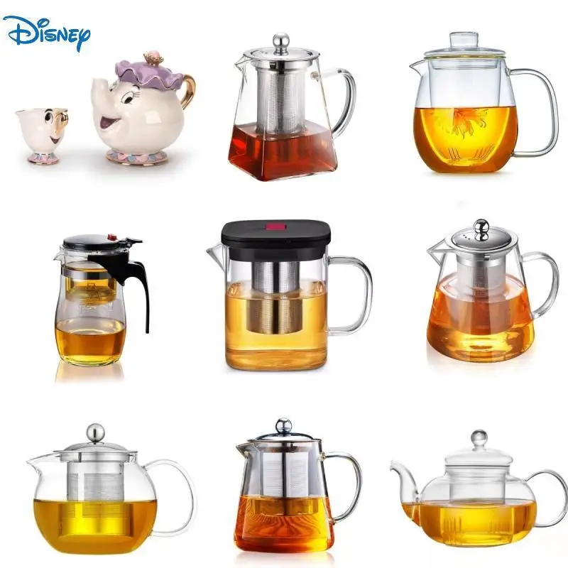 

Teaware Transparent Borosilicate Glass Teapot Heat Resistant Large Clear Tea Sets Puer Kettle Home Flower Teapots Dropshipping