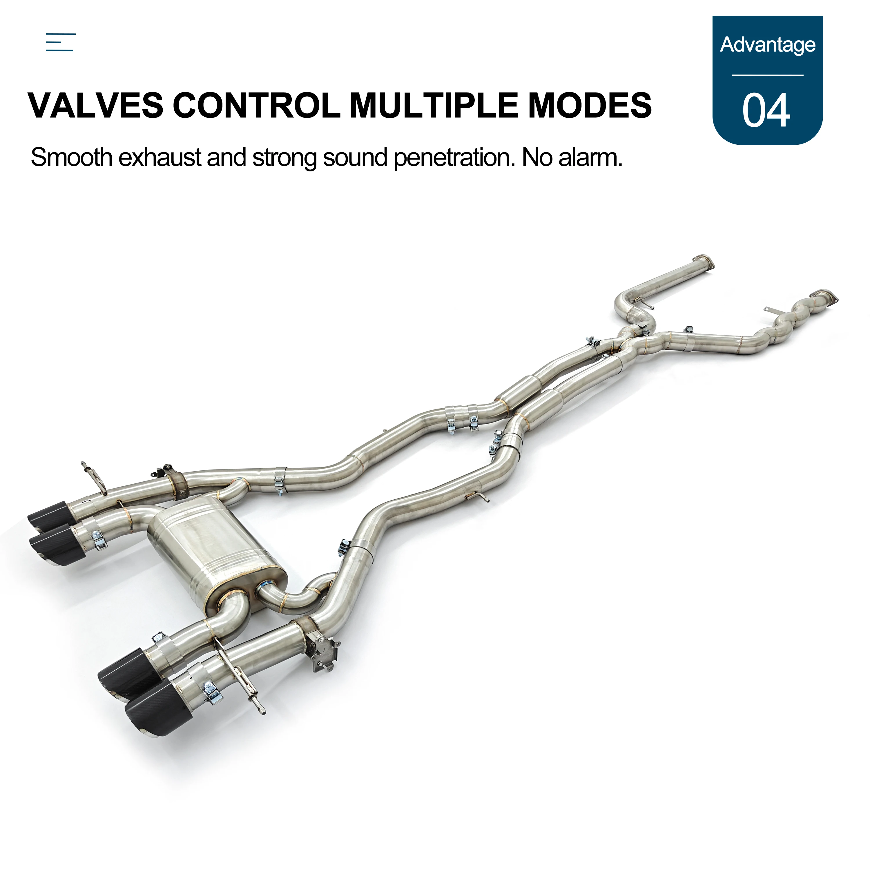Выхлопная труба с клапаном CBNT средняя равной длины глушителем клапана для