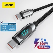 Baseus PD 100W/66W USB C Cable for MacBook 2021 Fast Charging Type C Cable For  Xiaomi Samsung Data Wire Phone Charging Cable